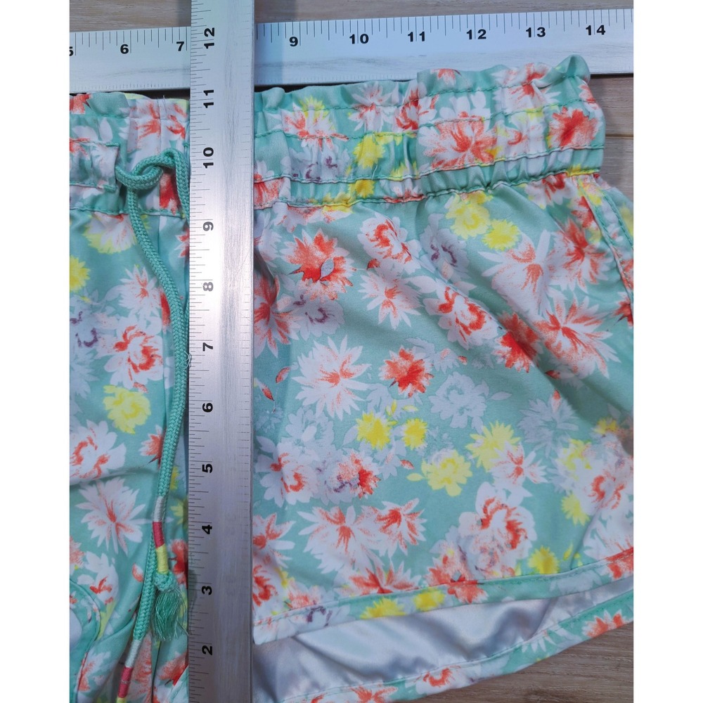 LA Hearts Floral Board Shorts Mint Green Coral Dolphin‎ Hem Swim Shorts sz Small - Picture 4 of 5